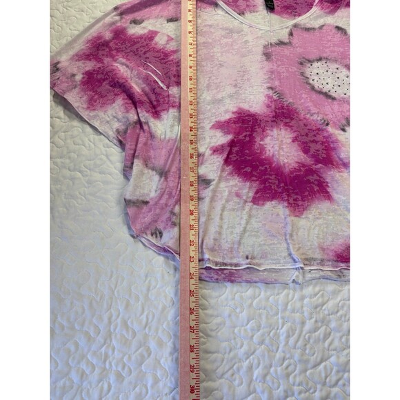 INC International Concepts Pink Floral Wing Sleeve Blouse size small - Picture 4 of 5